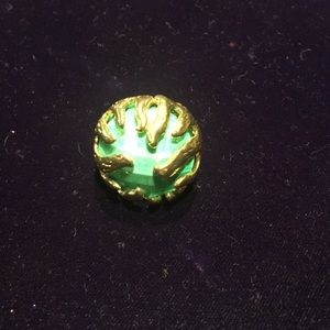 Gold and teal ring